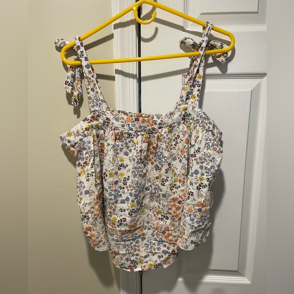 a.n.a Floral Tank Top Knot Straps